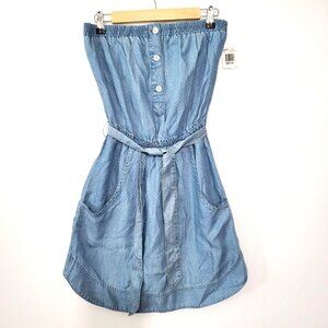 Bella Dahl strapless chambray dress